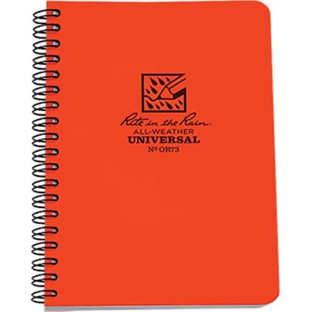 Rite In The Rain Rite in the Rain 359976 4.62 x 7 in. Spiral Notebook; Orange 359976